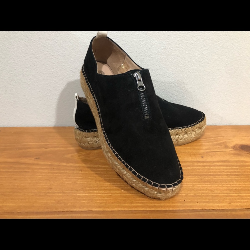 Eric Michael women’s black Serena nubuck espadrilles (sz 39 - 8.5 us)